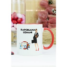 Hediyelen Raporlama Uzmanı Kırmızı Kupa Bardak