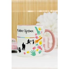Hediyelen Rehber Öğretmen Pembe Kupa Bardak