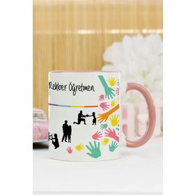 Hediyelen Rehber Öğretmen Pembe Kupa Bardak