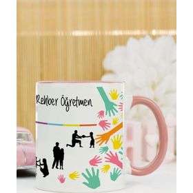 Hediyelen Rehber Öğretmen Pembe Kupa Bardak