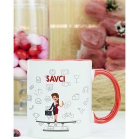 Hediyelen Savcı Kırmızı Kupa Bardak