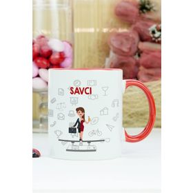 Hediyelen Savcı Kırmızı Kupa Bardak