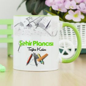 Hediyelen Şehir Plancısı Yeşil Kupa Bardak