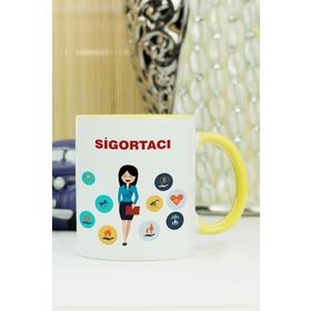Hediyelen Sigortacı Sarı Kupa Bardak