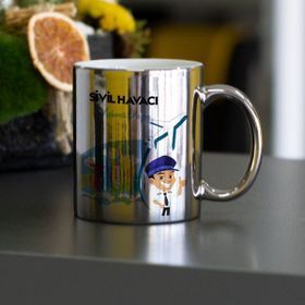 Hediyelen Sivil Havacı Gümüş Kupa Bardak