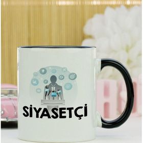 Hediyelen Siyasetçi Siyah Kupa Bardak