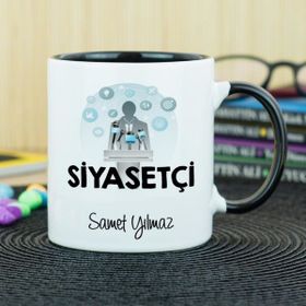 Hediyelen Siyasetçi Siyah Kupa Bardak
