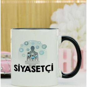 Hediyelen Siyasetçi Siyah Kupa Bardak