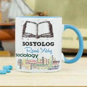 Hediyelen Sosyolog Mavi Kupa Bardak