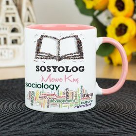 Hediyelen Sosyolog Pembe Kupa Bardak