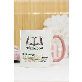 Hediyelen Sosyolog Pembe Kupa Bardak