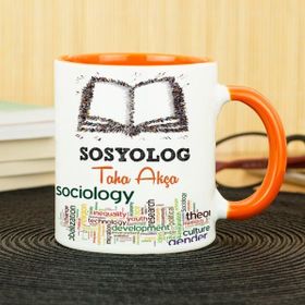 Hediyelen Sosyolog Turuncu Kupa Bardak