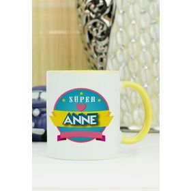 Hediyelen Süper Anne Sarı Kupa Bardak