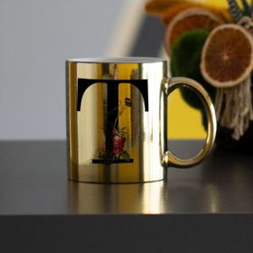 Hediyelen T Harfi Gold Kupa Bardak