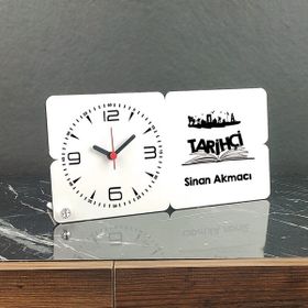 Hediyelen Tarihçi Ahşap Masa Saati