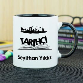 Hediyelen Tarihçi Siyah Kupa Bardak