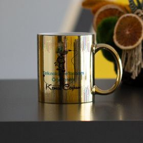 Hediyelen Teknoloji ve Tasarım Öğretmeni Gold Kupa Bardak