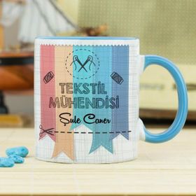 Hediyelen Tekstil Mühendisi Mavi Kupa Bardak