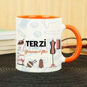 Hediyelen Terzi Turuncu Kupa Bardak