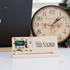 Hediyelen Türkçe Öğretmenine Hediye Renkli Tasarım Taş İsimlik