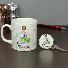 Hediyelen Üroloji Asistanı Kupa Bardak ve Anahtarlık Set