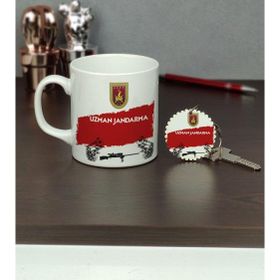 Hediyelen Uzman Jandarma Kupa Bardak ve Anahtarlık Set