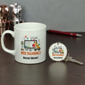 Hediyelen Web Tasarımcı Kupa Bardak ve Anahtarlık Set
