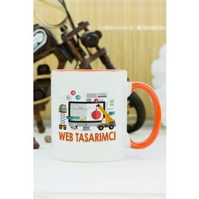 Hediyelen Web Tasarımcı Turuncu Kupa Bardak