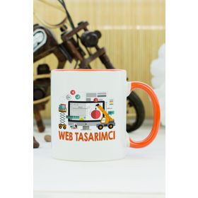 Hediyelen Web Tasarımcı Turuncu Kupa Bardak