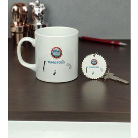 Hediyelen Yunus Polis Kupa Bardak ve Anahtarlık Set