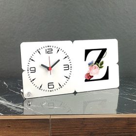 Hediyelen Z Harfi Ahşap Masa Saati