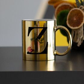 Hediyelen Z Harfi Gold Kupa Bardak