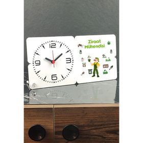 Hediyelen Ziraat Mühendisi Ahşap Masa Saati