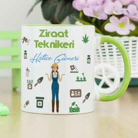 Hediyelen Ziraat Teknikeri Yeşil Kupa Bardak