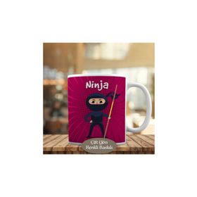 HEDIYELIK-0243 Kahraman Savaşçı Ninja Genç Kız Kupa Bardak