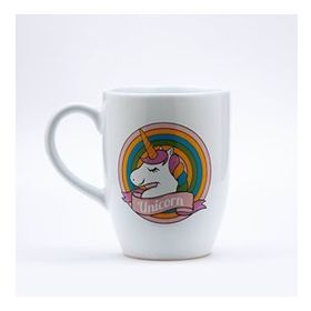 HEDIYELIK-119 Beyaz Kanatlı Sevimli Unicorn Baskılı Kupa Bardak
