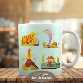HEDIYELIK-1284-11079 Doğal Afet Olayları Kupa Bardak