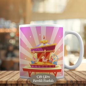 HEDIYELIK-1284-11730 Atlı Karınca Eğlencesi Kupa Bardak
