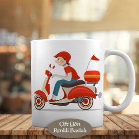 HEDIYELIK-1284-12633 Genç Motorlu Kurye Kupa Bardak