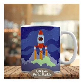 HEDIYELIK-1284-13579 Kalkıştaki Roket Kupa Bardak