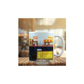 HEDIYELIK-1284-14218 Işıklı Cafe Görüntüsü Kupa Bardak