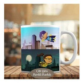 HEDIYELIK-1284-15221 Gece Gündüz Kahramanları Kupa Bardak