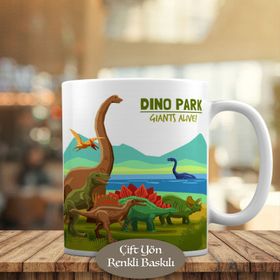 HEDIYELIK-1284-16885 Dinozor Parkı İlk Çağ Kupa Bardak