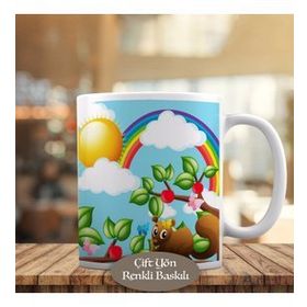 HEDIYELIK-1308-2805 Güneşli Bahçede Hayvanlar Kupa Bardak