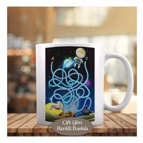 HEDIYELIK-1308-3568 Labirent Astronot Yolu Kupa Bardak