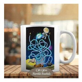 HEDIYELIK-1308-3568 Labirent Astronot Yolu Kupa Bardak
