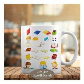 HEDIYELIK-13082942 Kitaplar ve Kitap Okuyan Çocuklar Kupa Bardak