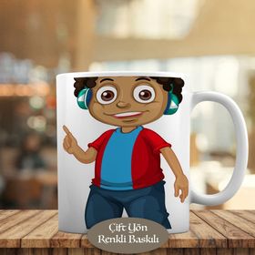 HEDIYELIK-1323624 Afrikalı Tonton Çocuk İllüstrasyon Kupa Bardak