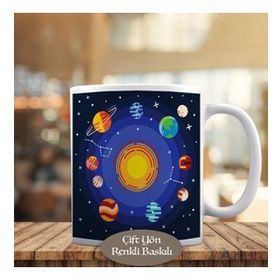 HEDIYELIK-1416-783 Güneş Sistemi Düzeni Kupa Bardak
