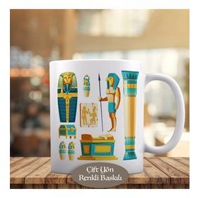 HEDIYELIK-1441-2536 Antik Mısır Sembolleri Kupa Bardak